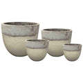 Vaso decorativo in ceramica tortora, set di 4, Ø59H49 cm