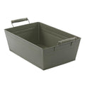 Vaschetta in latta verde, 35x23x12 cm (kit da 3)