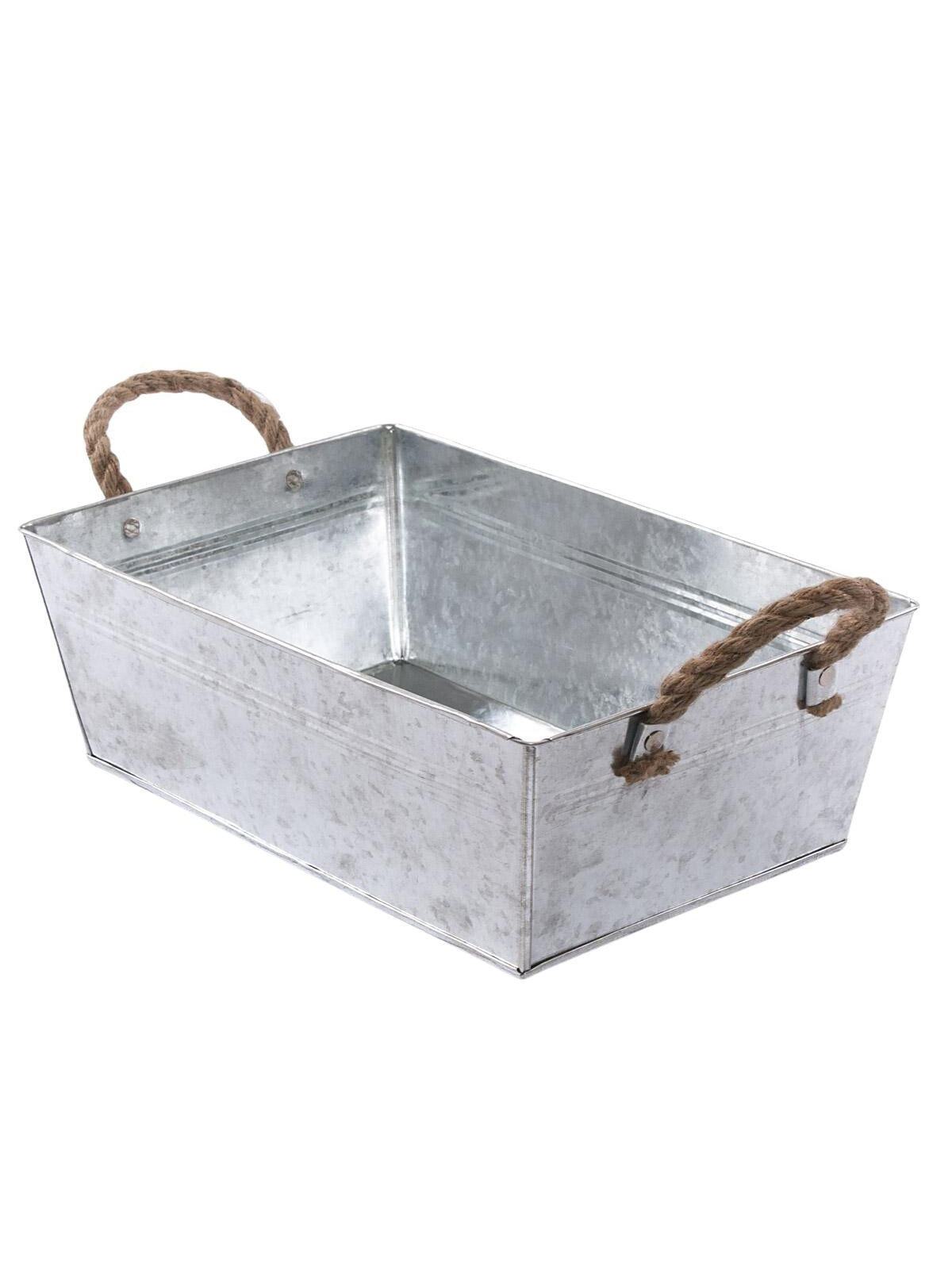 Vaschetta in latta zinco, 35X23H12 cm (kit da 3)