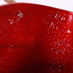 Vaschetta ovale in latta rossa, 24x17x15 cm (kit da 10)