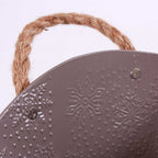 Vaschetta ovale in latta tortora, 24x17H15 cm (kit da 10)