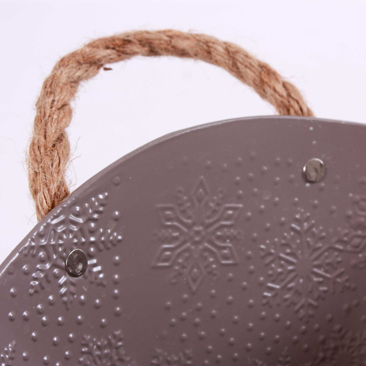 Vaschetta ovale in latta tortora, 24x17H15 cm (kit da 10)