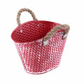 Vaschetta ovale in latta rosso scuro, 20x13H14 cm (kit da 10)