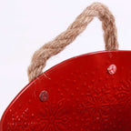 Vaschetta ovale in latta rossa, 20x13H14 cm (kit da 10)