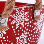 Vaschetta ovale in latta rossa, 20x13H14 cm (kit da 10)