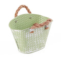 Vaschetta ovale in latta verde chiaro, 20x13x14 cm (kit da 10)