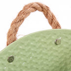 Vaschetta ovale in latta verde chiaro, 20x13x14 cm (kit da 10)