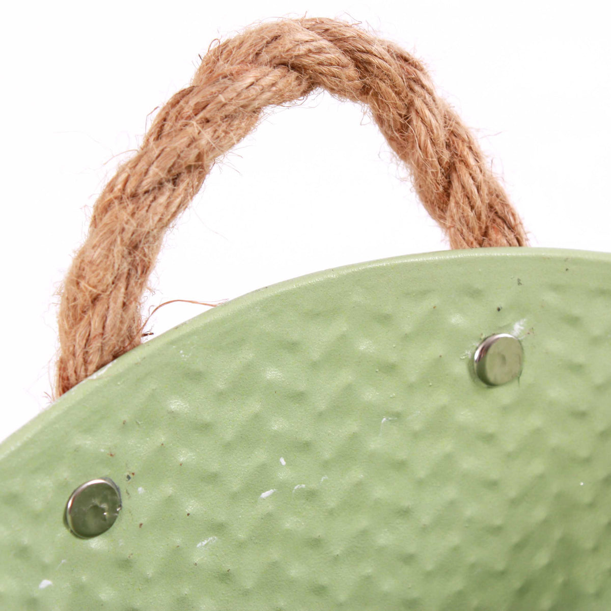 Vaschetta ovale in latta verde chiaro, 20x13x14 cm (kit da 10)