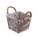 Portavaso in latta con manici, 13x13H10 cm (kit da 10)