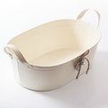 Ciotola in latta crema a forma di cuore, 39x24H12 cm (kit da 5)