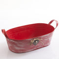 Ciotola in latta rossa a forma di cuore, 39x24x12 cm (kit da 5)