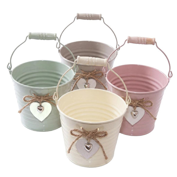 Portavaso in latta, 4 colori assortiti, 13H11 cm (kit da 3)