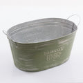 Vaschetta in latta verde, 35x24x17 cm (kit da 5)