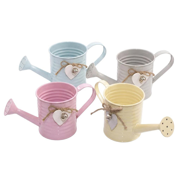 Annaffiatoio in latta bianca, 7H7 cm (kit da 3)