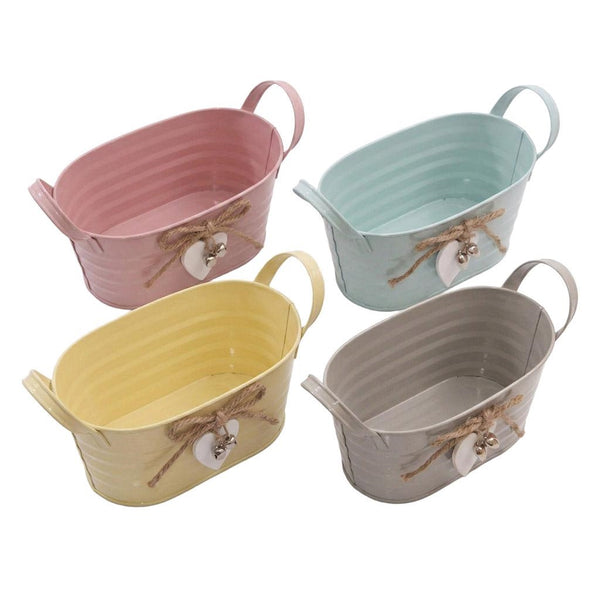 Vaschetta in latta 20x12 cm, confezione da 4 colori (kit da 3)