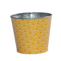 Portavaso giallo in latta, Ø13,5H11,5 cm (kit da 10)