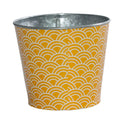 Portavaso giallo in latta, Ø15,5x13,5 cm (kit da 10)