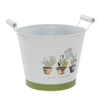 Portavaso rotondo in latta Fresh Herbs, Ø20H16 cm (kit da 5)
