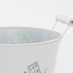 Portavaso rotondo in latta Fresh Herbs, Ø20H16 cm (kit da 5)