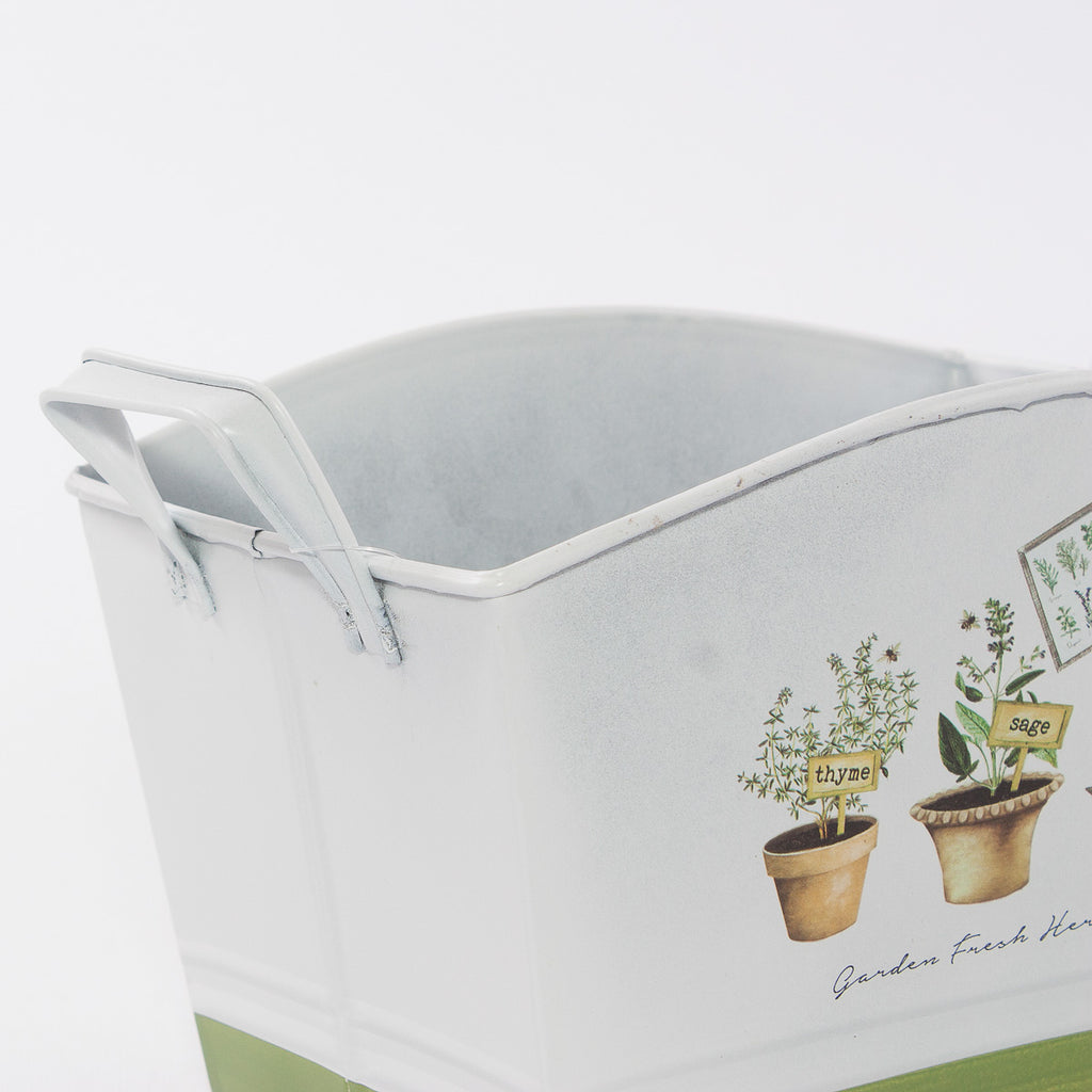 Vaschetta in latta Fresh Herbs, 21x15x14 cm (kit da 5)