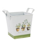 Vaschetta in latta "Fresh Herbs", 14X14H14 cm (kit da 5)