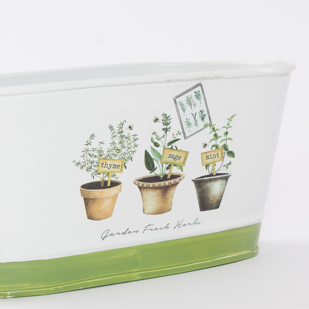Vaschetta in latta Fresh Herbs, 20,5x12H9 cm (kit da 10)