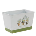 Vaschetta portavaso in latta Fresh Herbs, 20,5x12,5H13 cm (kit da 10)