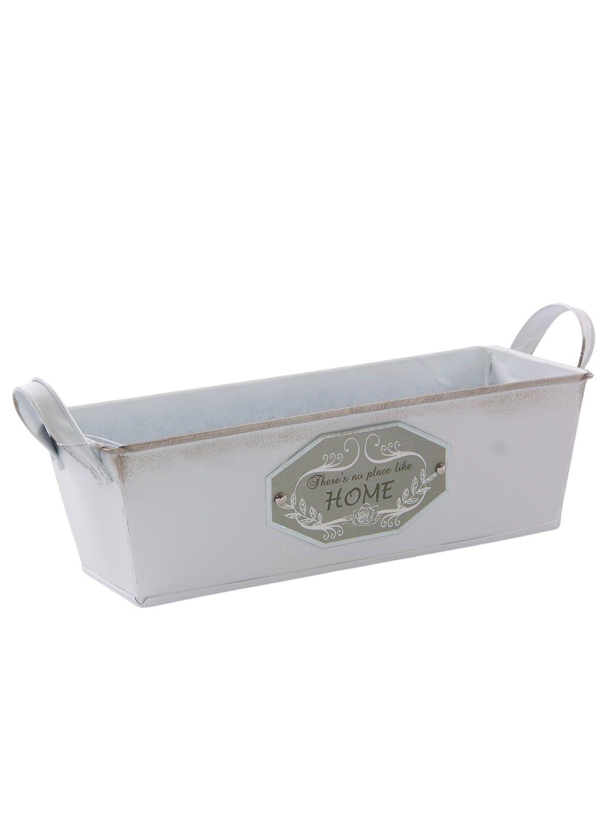 Vaschetta in in latta "Home", 26X10H8 cm (kit da 5)