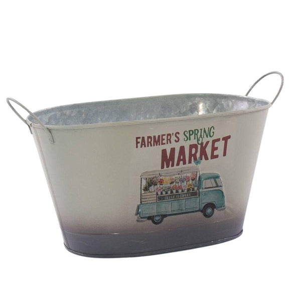 Vaschetta in latta Market, 28x17,5x15 cm