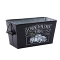 Vaschetta rettangolare nera in latta, 25x13x13 cm (kit da 5)