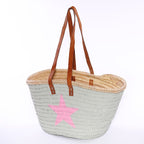 Borsa in palma con stella, 45X21H25 cm