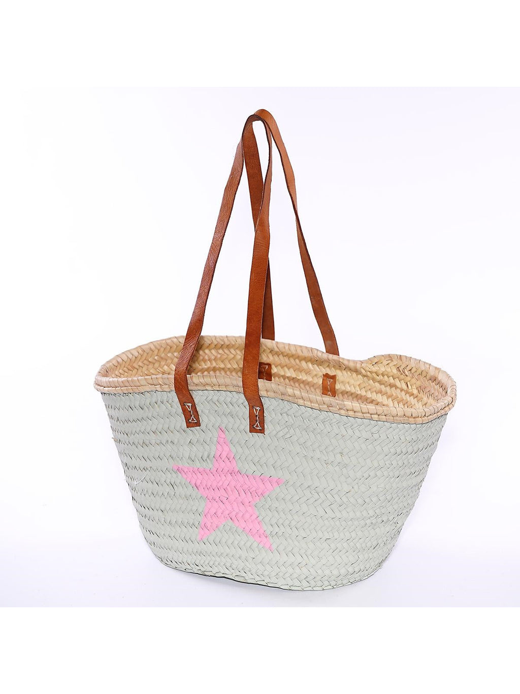 Borsa in palma con stella, 45X21H25 cm