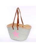 Borsa in palma con stella, 45X21H25 cm
