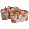 Borse in palma, set di 2, 48x24x26 cm