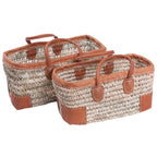 Borse in palma, set di 2, 48x24x26 cm