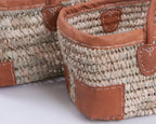 Borse in palma, set di 2, 48x24x26 cm