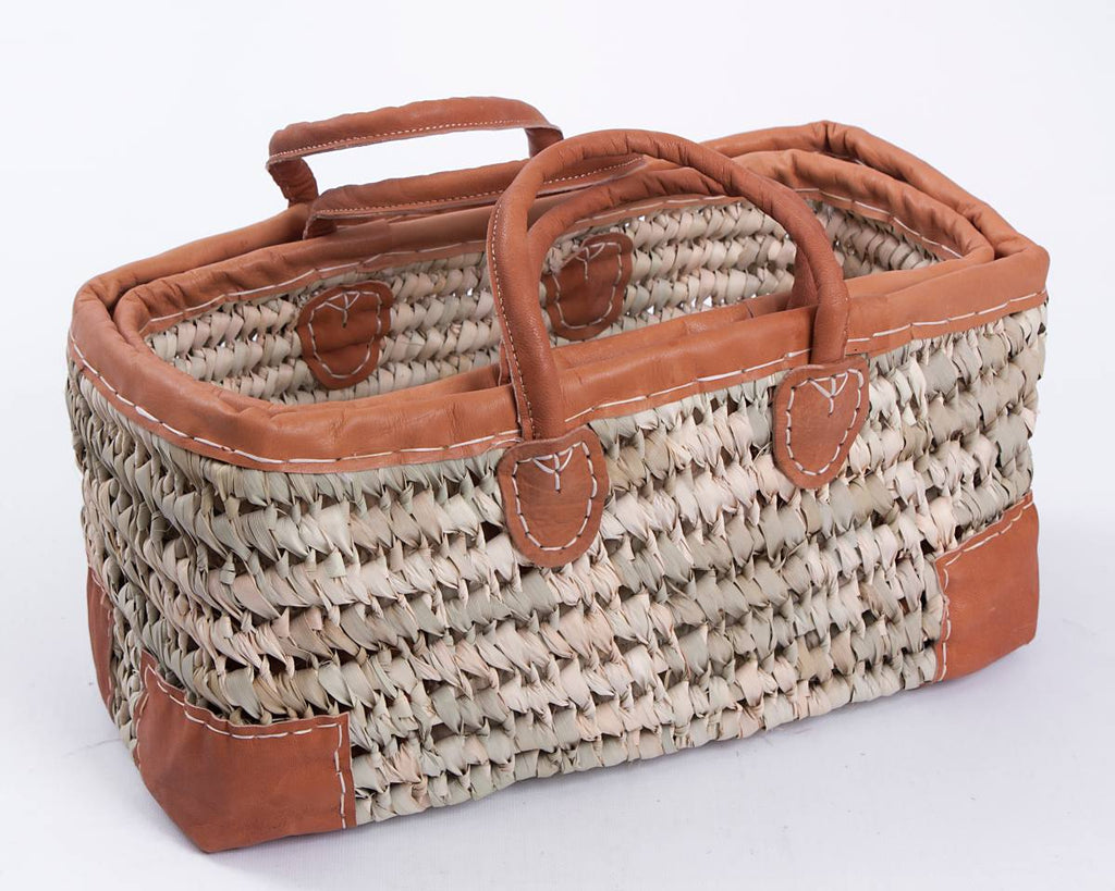 Borse in palma, set di 2, 48x24x26 cm