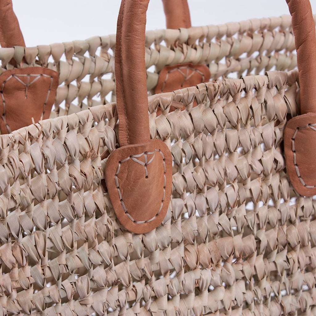 Borsa in palma traforata, 48x15H33 cm