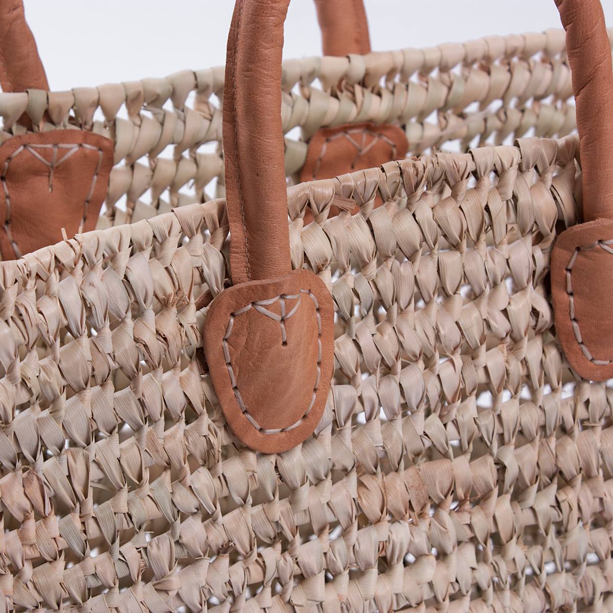 Borsa in palma traforata, 48x15H33 cm