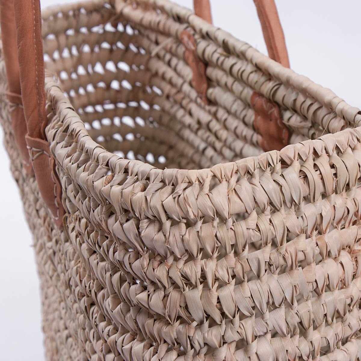 Borsa in palma traforata, 48x15H33 cm
