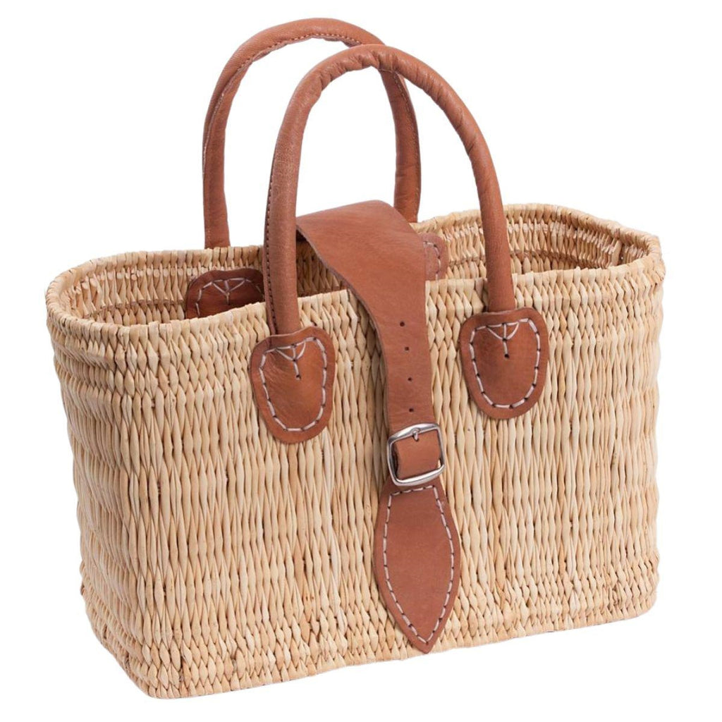 Borsa rettangolare in fibra di palma, 33x12H23 cm