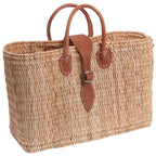 Borsa rettangolare in giunco, 46x20x30 cm