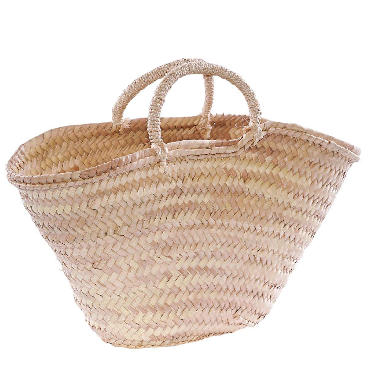 Borsa a mano in palma con manici in sisal, 39x23H21 cm (kit da 3)