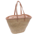 Borsa ovale in palma con chiusura a zip e manici in cuoio, 48x15x25 cm