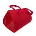 Borsa a soffietto in panno rosso, 36x32H25 cm (kit da 5)