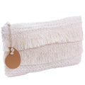 Pochette in fibre naturali bianca, 28H18 cm (kit da 3)