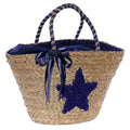 Borsa in palma con stella, 56xH30 cm