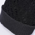 Borsa a rete in fibre naturali e cotone nera, 30xH63 cm