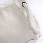 Pochette in tela di cotone beige con zip, 30H20 cm (kit da 3)