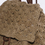 Zainetto in carta naturale con pattina, 35H32 cm